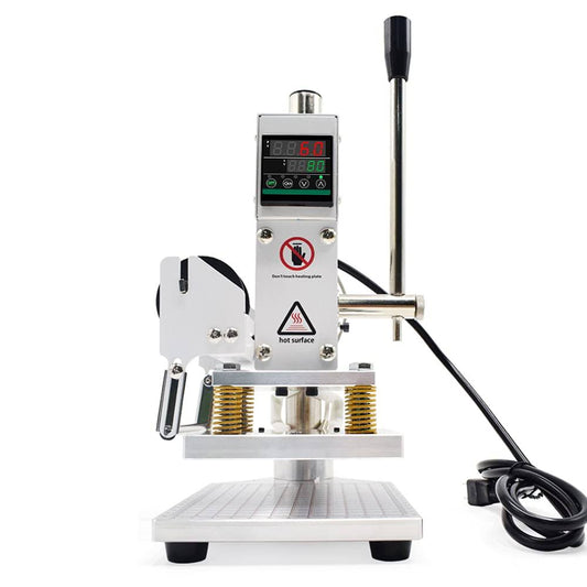 Hot Foil Stamping Machine 5x7cm 110v Digital Embossing Machine Manual Tipper Stamper For Leather Pu Paper Logo Embossing 1.97"X2.76"