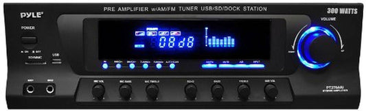 Home Pt270aiu 300-Watt Stereo Receiver Am-Fm Tuner Usb/Sd Ipod Docking