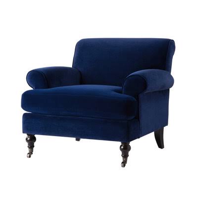 Home Co Ridgedale Armchair Upholstery: Navy Blue