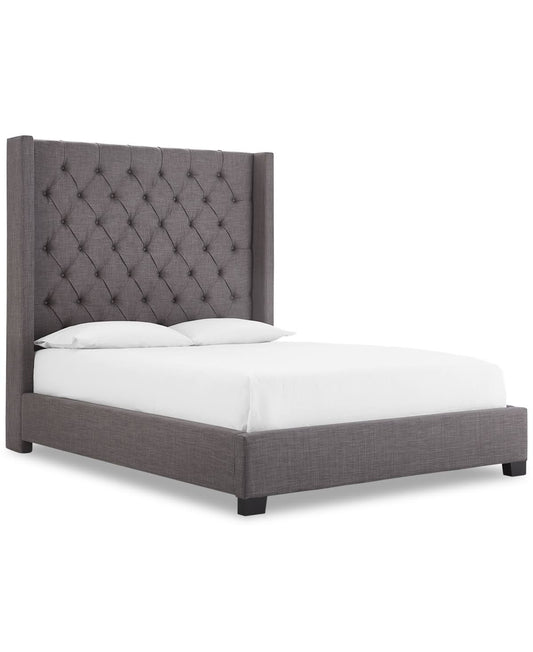 Ii Upholstered Queen Bed, Created For - Charcoal