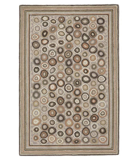 Hooked Rug Coins Blue |