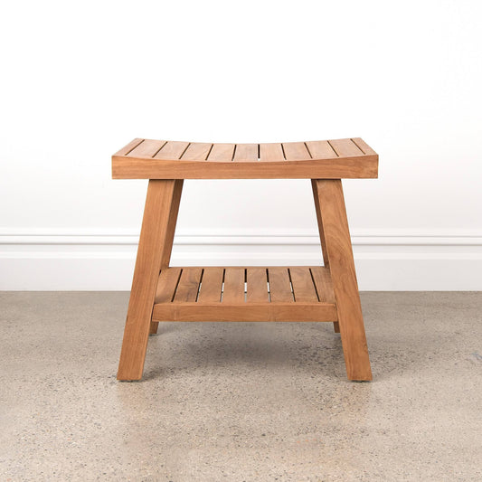 Home Shower Bench / Table - Natural Finish - Natural Teak-Bench