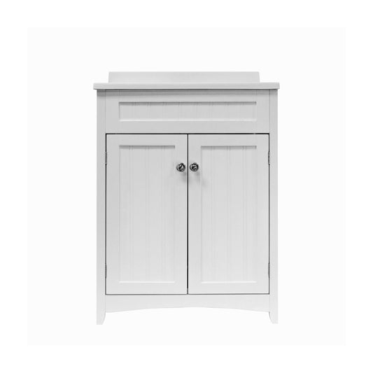 Home And Office Furniture Bathroom Vanity Cabinet With Resin Basin, White