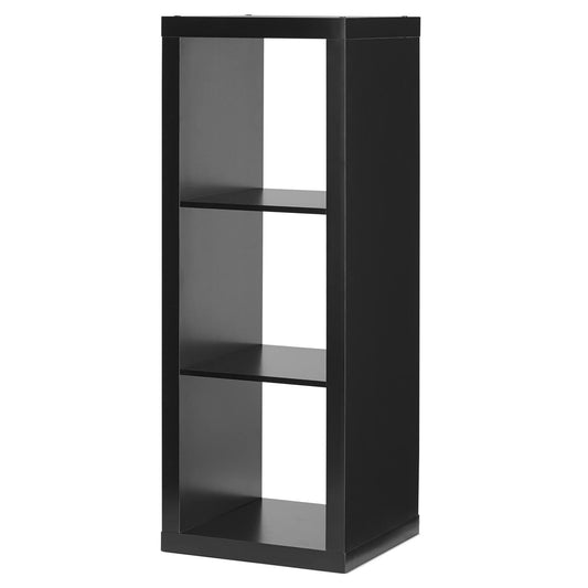 Homes & Gardens 3-Cube Storage Organizer, Solid Black