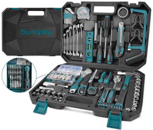 Household Tool Kit 257-Pcs - Home Auto Repair Tool Set Complete General Hand Tool Set - Tool Kits For Handyman & Precision Screwdriver Set