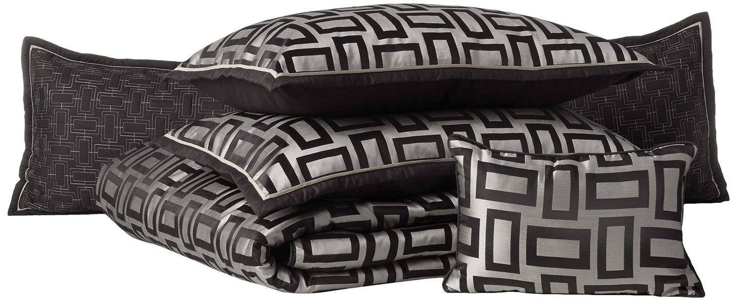 Home 77348 Kacy Queen Size Comforter Set - 5 Piece