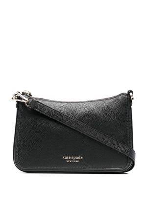 Hudson Pebbled Leather Medium Convertible Crossbody Bag - Black