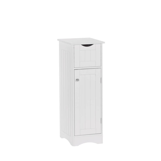 Home Ashland Slim Cabinet With Drawer - White