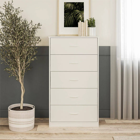 Hillside 4-Drawer Dresser, Soft White Finish