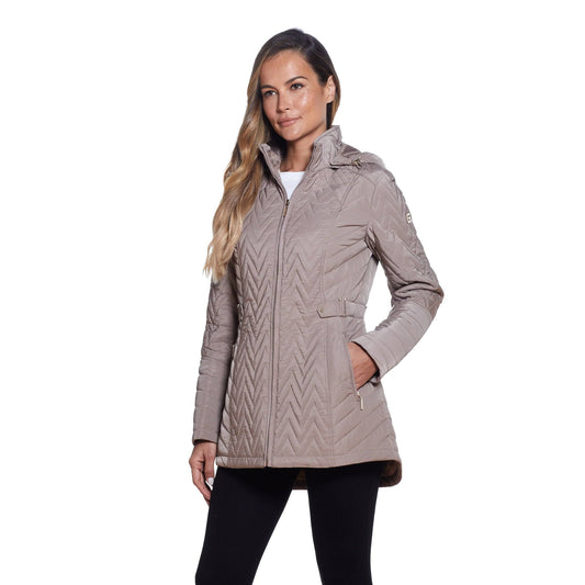 Hooded Quilt Jacket In Black At Nordstrom, Size Large