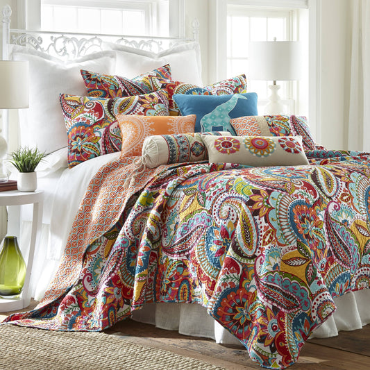 Home Rhapsody Quilt Set - Multi - Twin