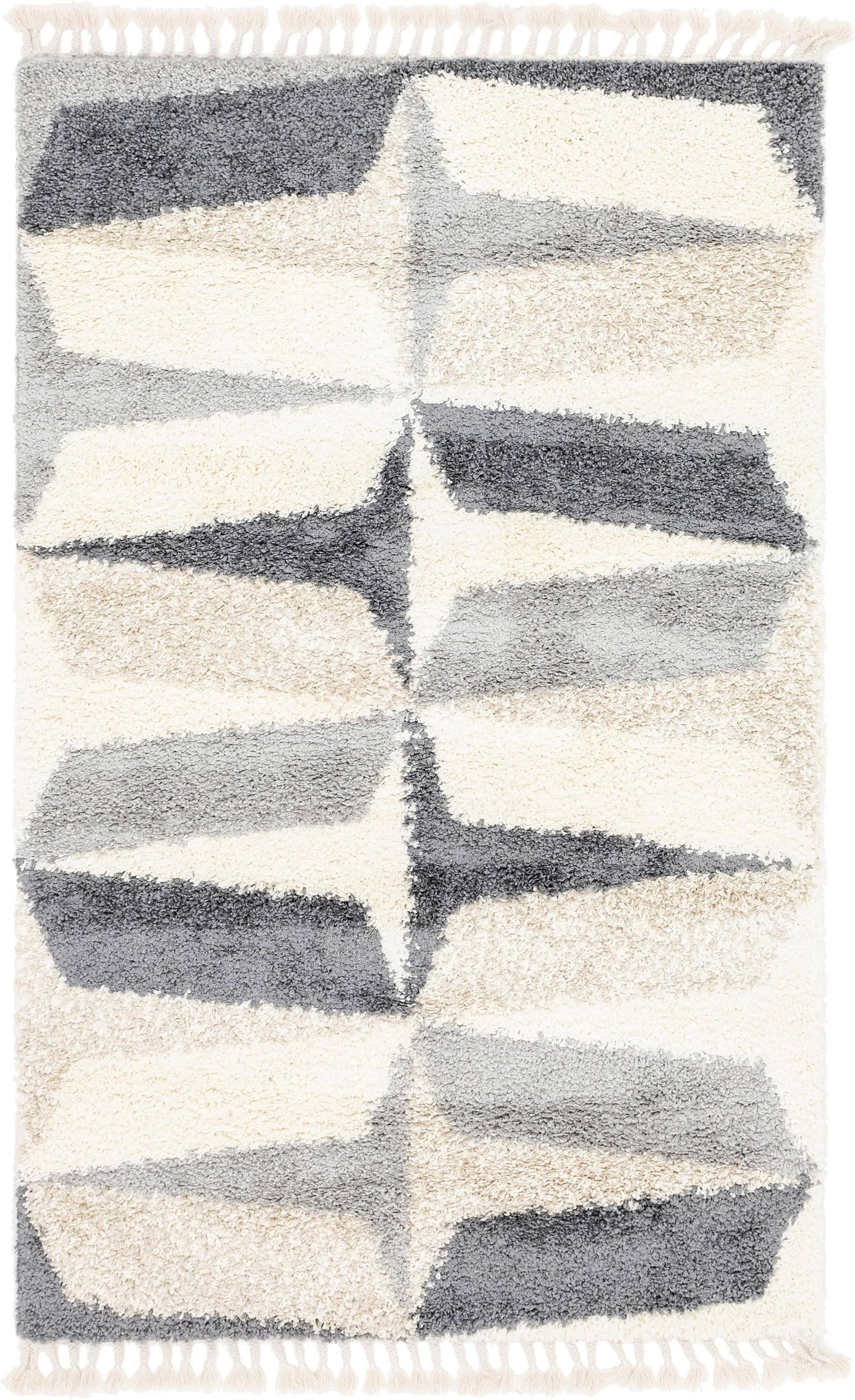 Hygge Shag Balanced Gray 5 Ft. X 8 Ft. Area Rug