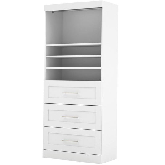 Home Navarro Closet System Color: White, Width: 35.8"
