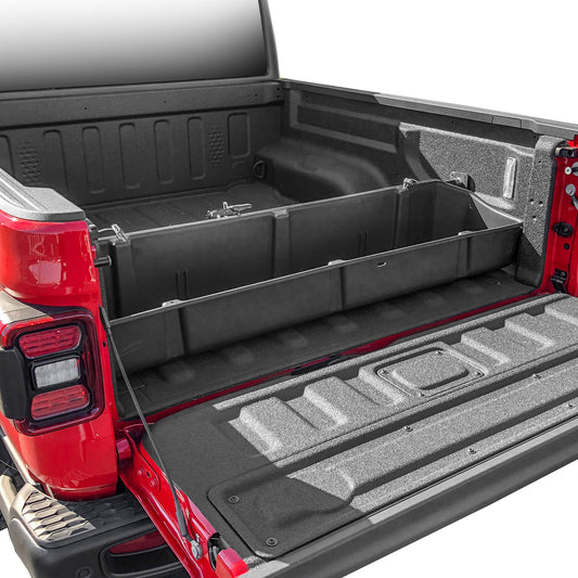 Hound Auto Truck Bed Storage Cargo Container Compatible With Jeep Gladiator 2020-2023 Transport Organizer With Secure Attachment System For