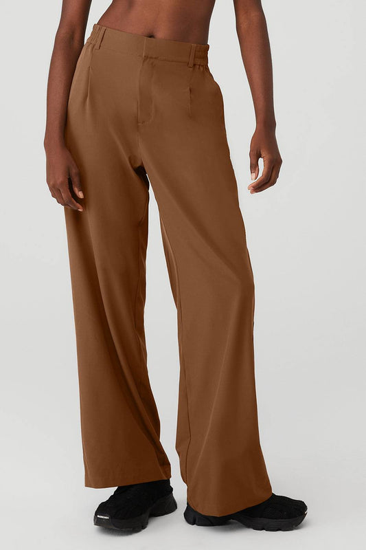 High-Waist Pursuit Trouser In Espresso Brown, Size: Small