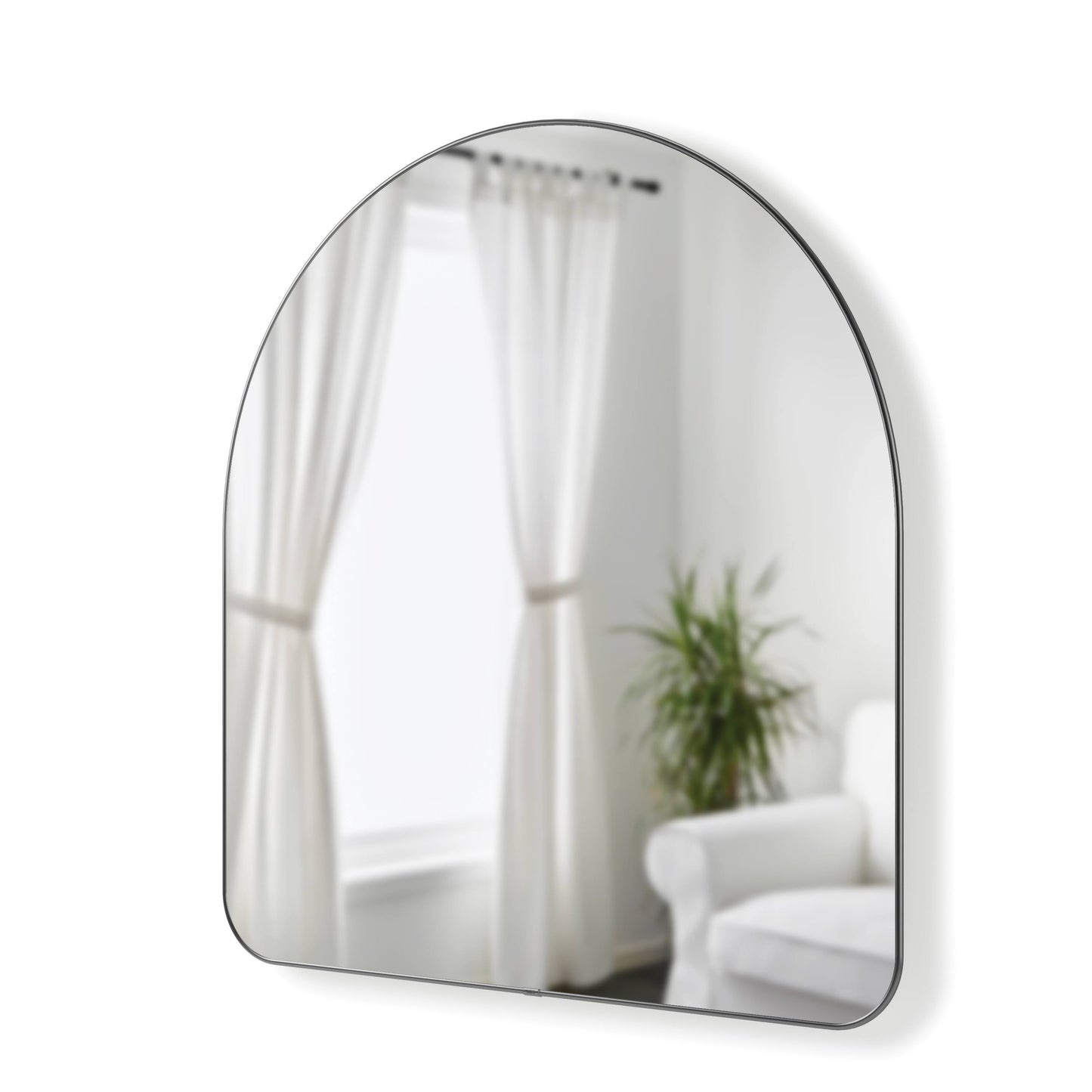 Hubba Arched Mirror - Metallic Titanium