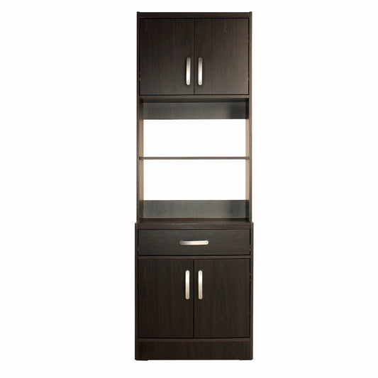 Home Products Shelby Tall Wooden Kitchen Pantry In Tobacco