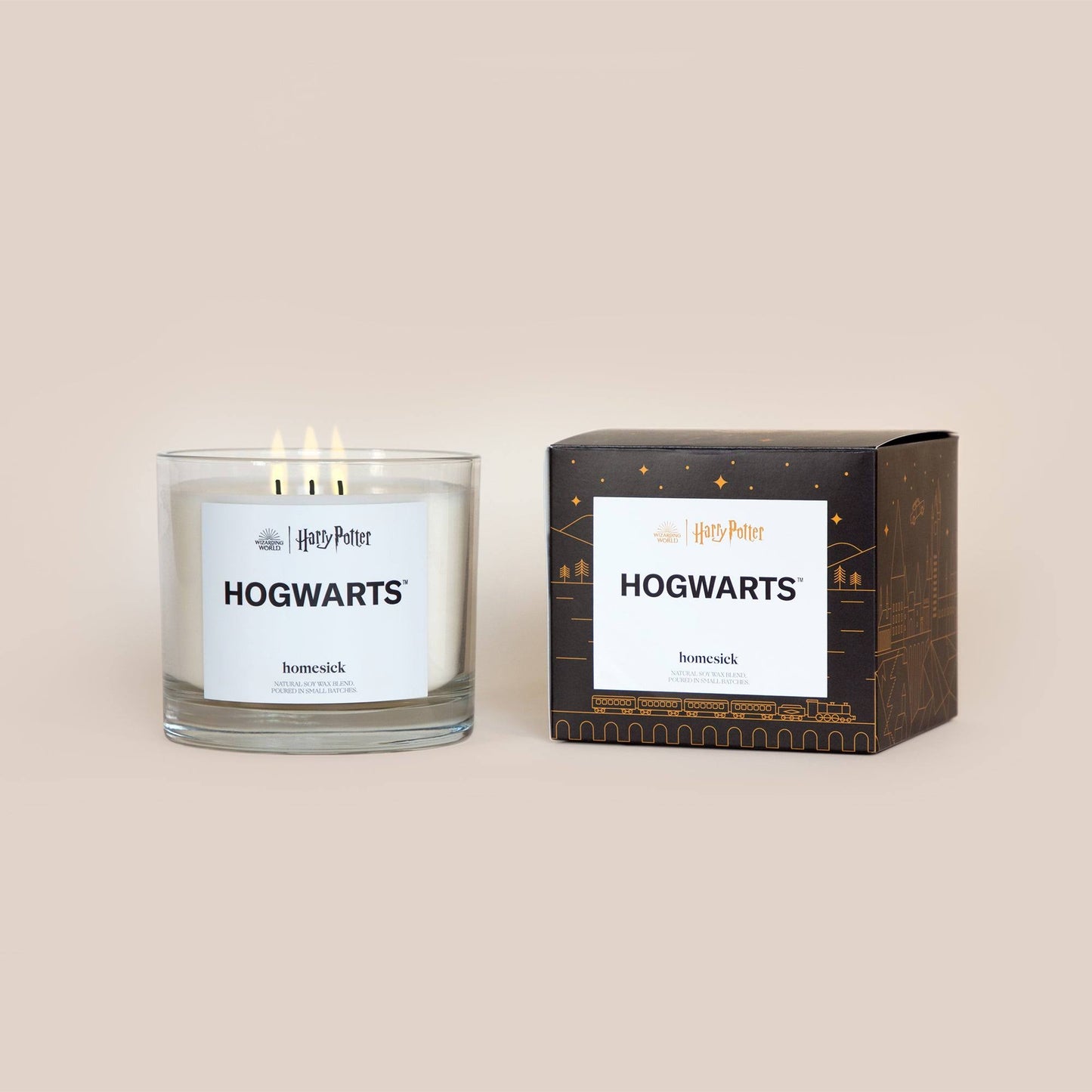 Hogwarts 3-Wick Candle White