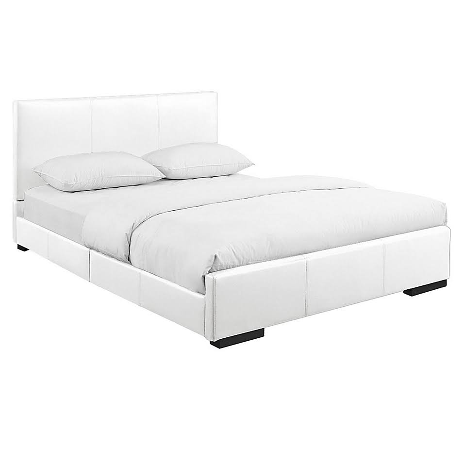 Hindes White King Platform Bed | 86345