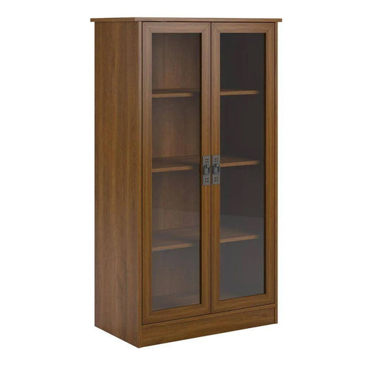 Home Lockwood 53.06 In. Inspire Cherry Wood 4-Shelf Standard Bookcase With Adjustable Shelves