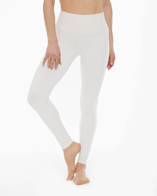 High Waist Airbrush Legging Ivory / M