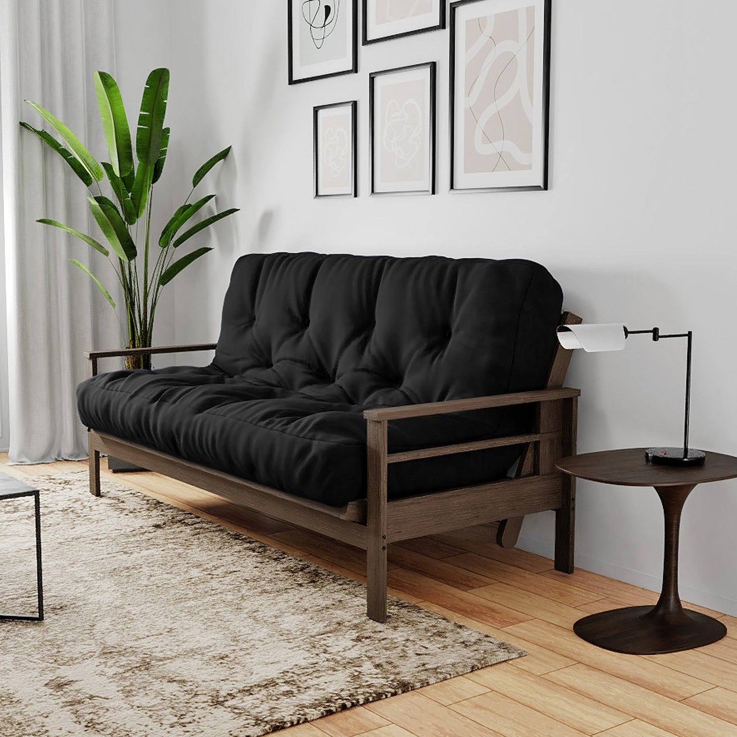 Home 10" Gel Memory Foam Full Size Futon Mattress - Black