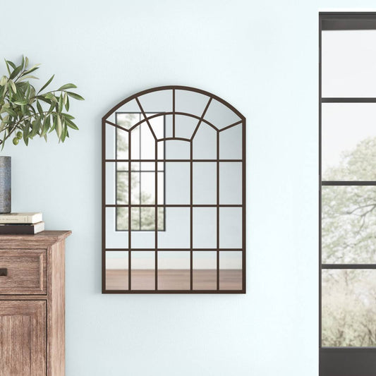 Hollow Beveled Accent Mirror Finish Black