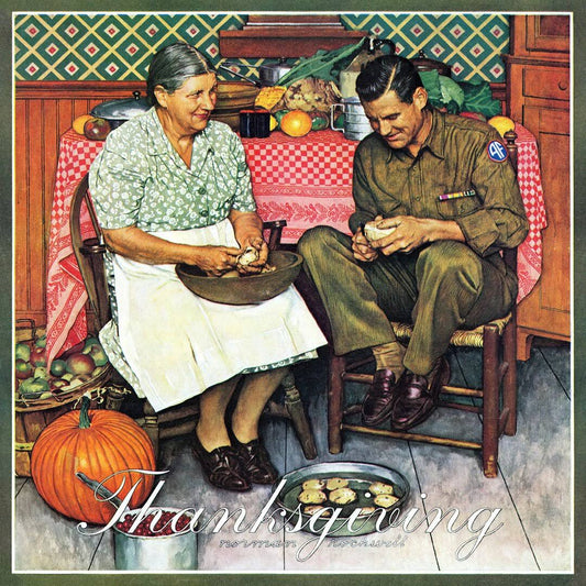 Home For Thanksgiving By Norman Rockwell Painting Print On Canvas