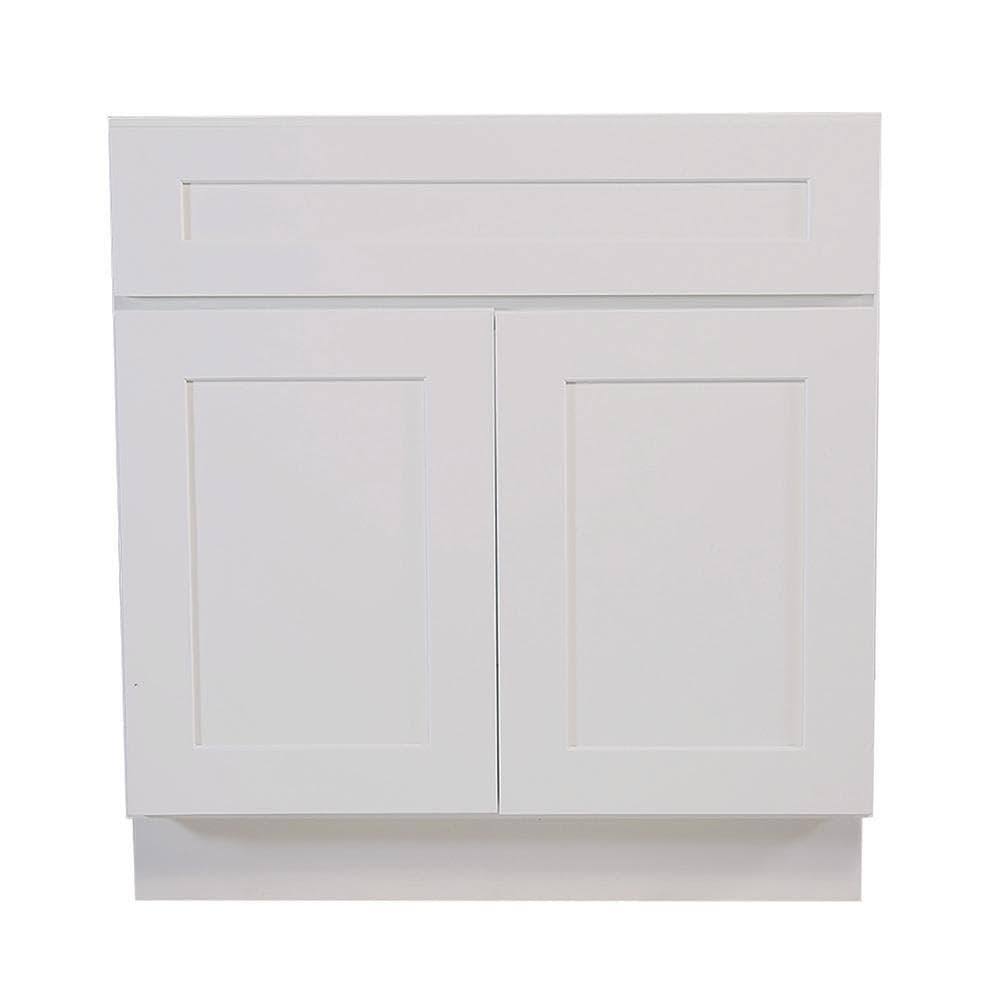 House 561514 Brookings 48-Inch Sink Base Cabinet, White Shaker