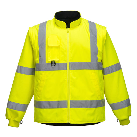 Hi Vis 7-In-1 Traffic Jacket - 4xl - Yellow