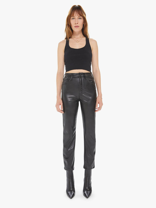 High Waisted Rider Ankle Jeans In Black