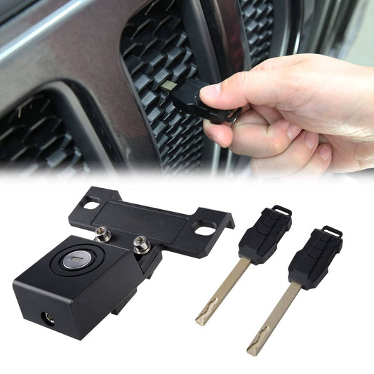 Hood Lock Hood Catch Latche With 2 Keys Anti-Theft For 2018-2022 Jeep Wrangler Jl Jlu(Keep Current Grill)
