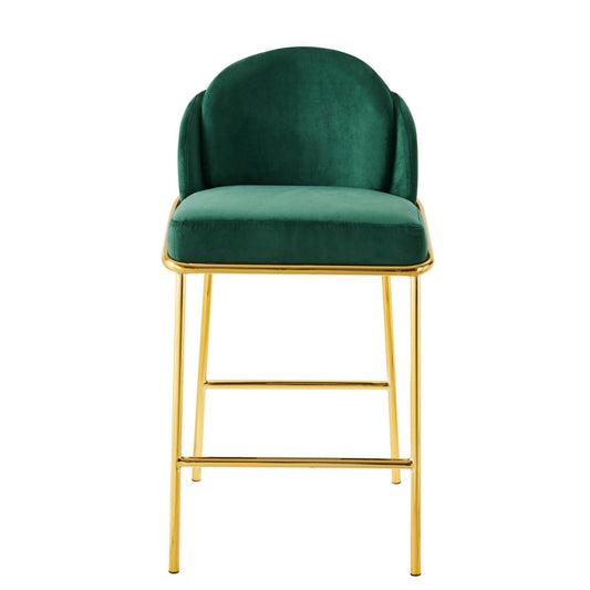 Home Anabel Velvet Counter Stool Green