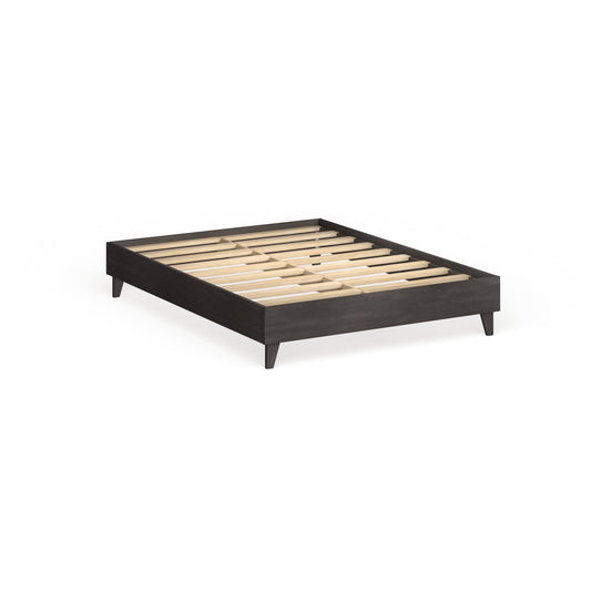 Home Solid Wood Mid-Century Platform Bed - Natural - Queen