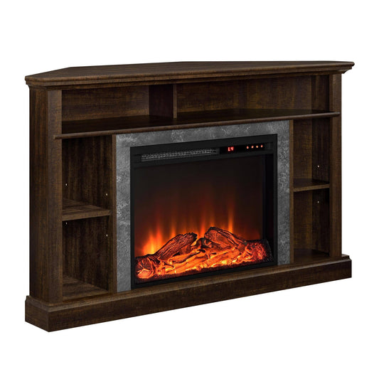 Home Overland Electric Corner Fireplace For Tvs Up To 50" Wide, Espresso