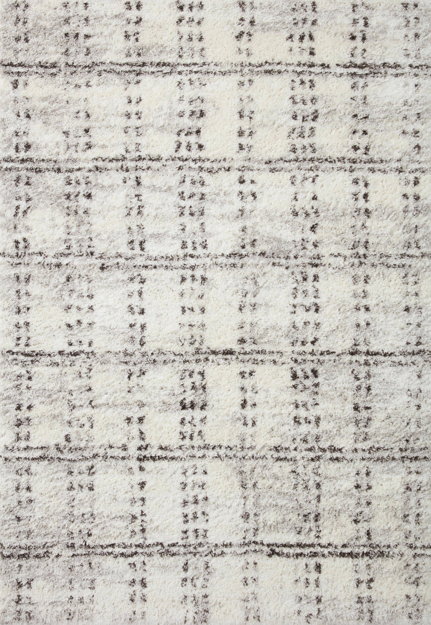 Ii Bliss Shag Bls-03 Cream Grey Rug - 5 Ft 3 In X 7 Ft 6 In