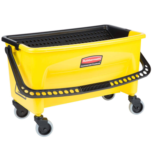 Hygen Press Wring Bucket For Microfiber Flat Mops, Yellow