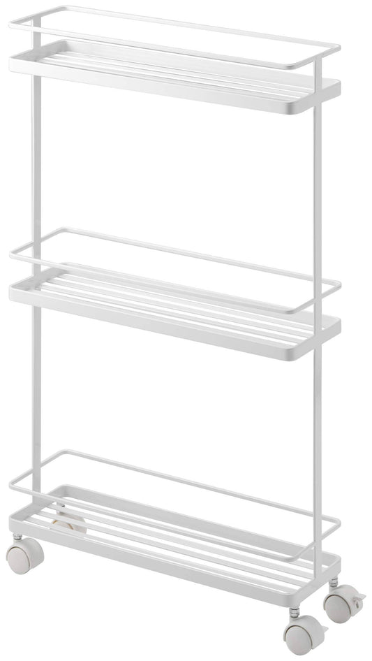 Home Tower Rolling Kitchen Storage Cart - White