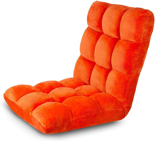 Home Plush Floor Chair, Orange