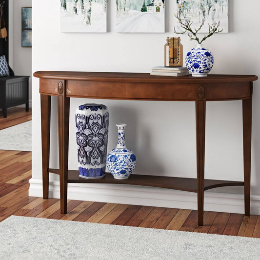 Home Co Rochele Demilune Console Table Red