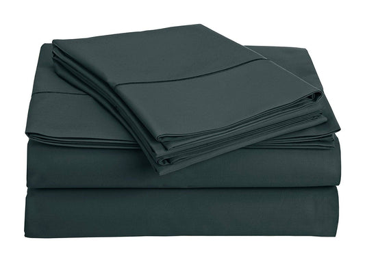 Home Collection 800-Thread-Count Egyptian Cotton Deep Pocket Sateen Weave King Sheet Set White