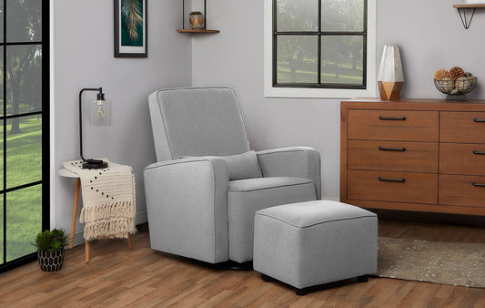 Holland Upholstered Swivel Glider Luxe Grey