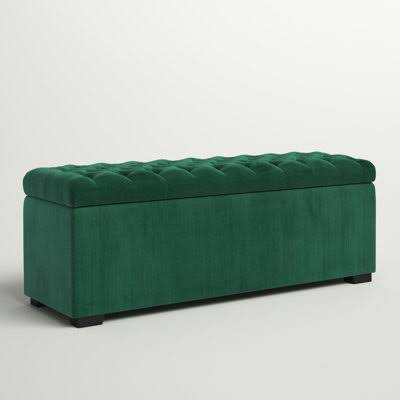 Hill Mabel Shoe Upholstered Storage Bench, Emerald