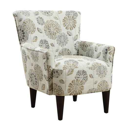 Home Flower Power Beige Accent Chair