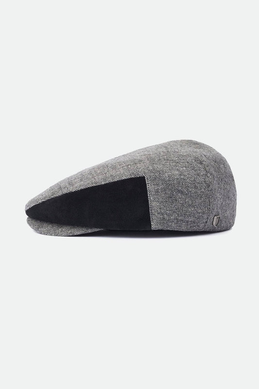 Hooligan Snap Flat Cap - Grey / Black - M