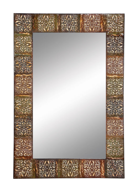 Home Accents Embossed Metal Frame Wall Mirror