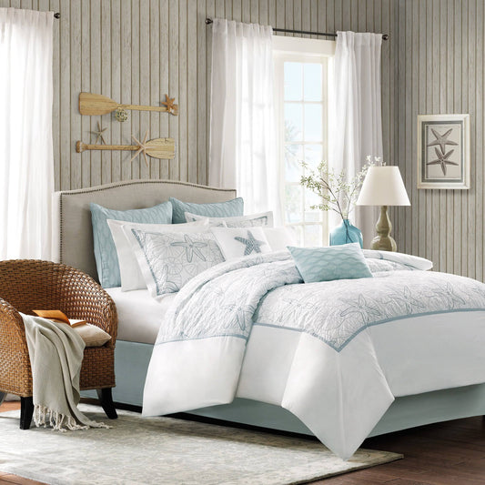 House - Maya Bay Comforter Set - Queen - White