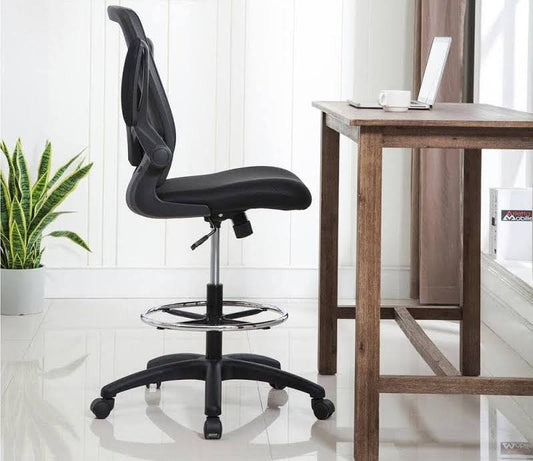 Home Mesh Drafting Chair - Black