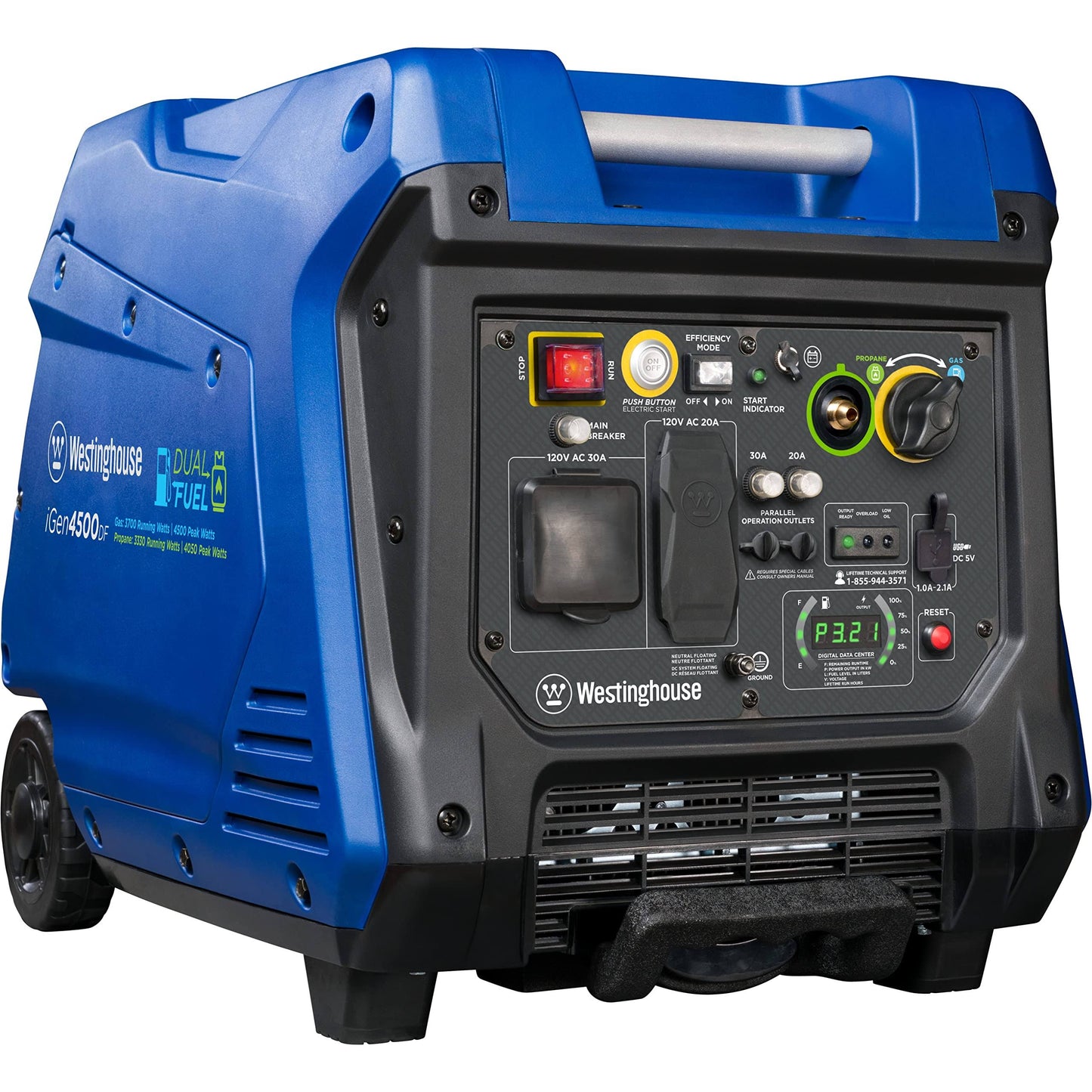 Igen4500df 3700w Dual Fuel Electric Start Portable Inverter Generator