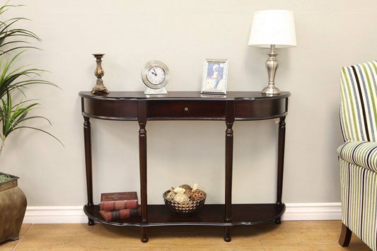 Home Furnishing Console Sofa Table With Drawer Expresso